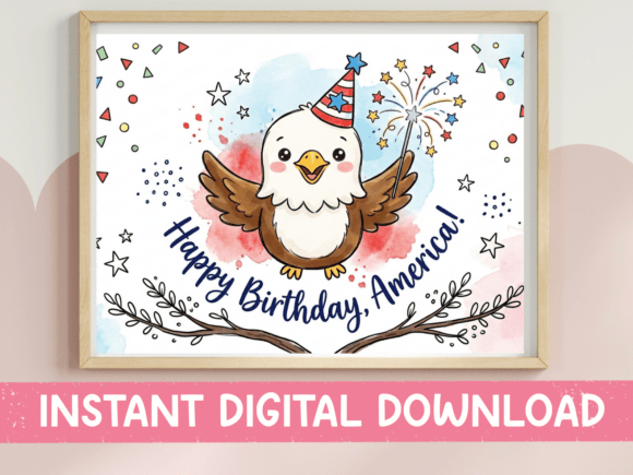 Celebrate with Style: The Happy Birthday America Eagle Wall Art