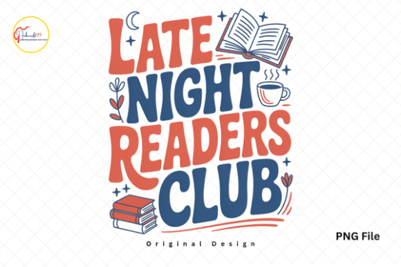 Embrace the Night Owl Aesthetic with This Late Night Readers Club PNG