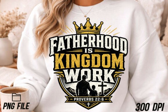 Fatherhood is Kingdom Work PNG: A Dad PNG for Meaningful Design