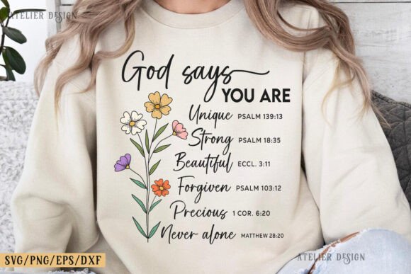 God Says You Are: Faith-Based SVG & PNG for Creators