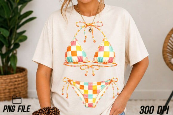 Summer Bikini PNG Retro Checkered PNG: A Designer's Guide to This Nostalgic Asset