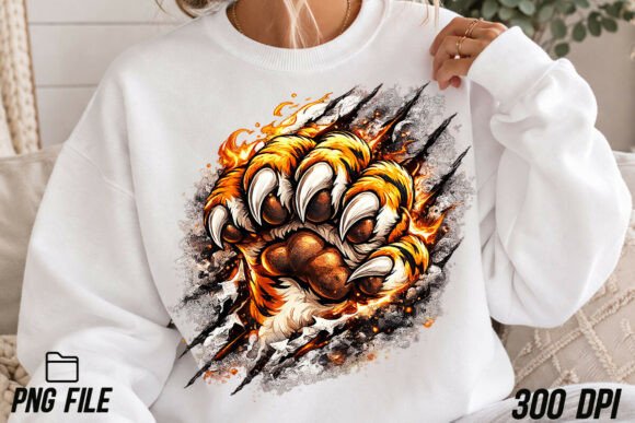 Tiger Paw Mascot PNG Sublimation: Unleashing Fierce Design
