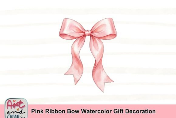 Unveiling the Pink Ribbon Bow Watercolor Gift Decoration