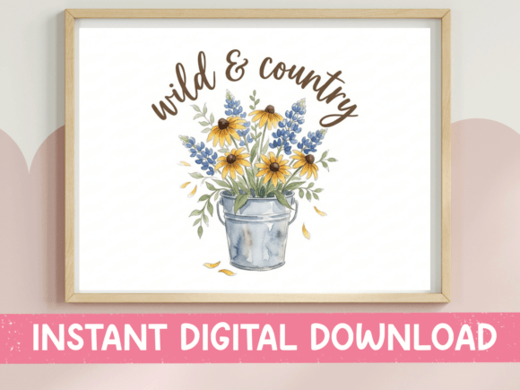 Wild and Country Wildflower Bucket Design